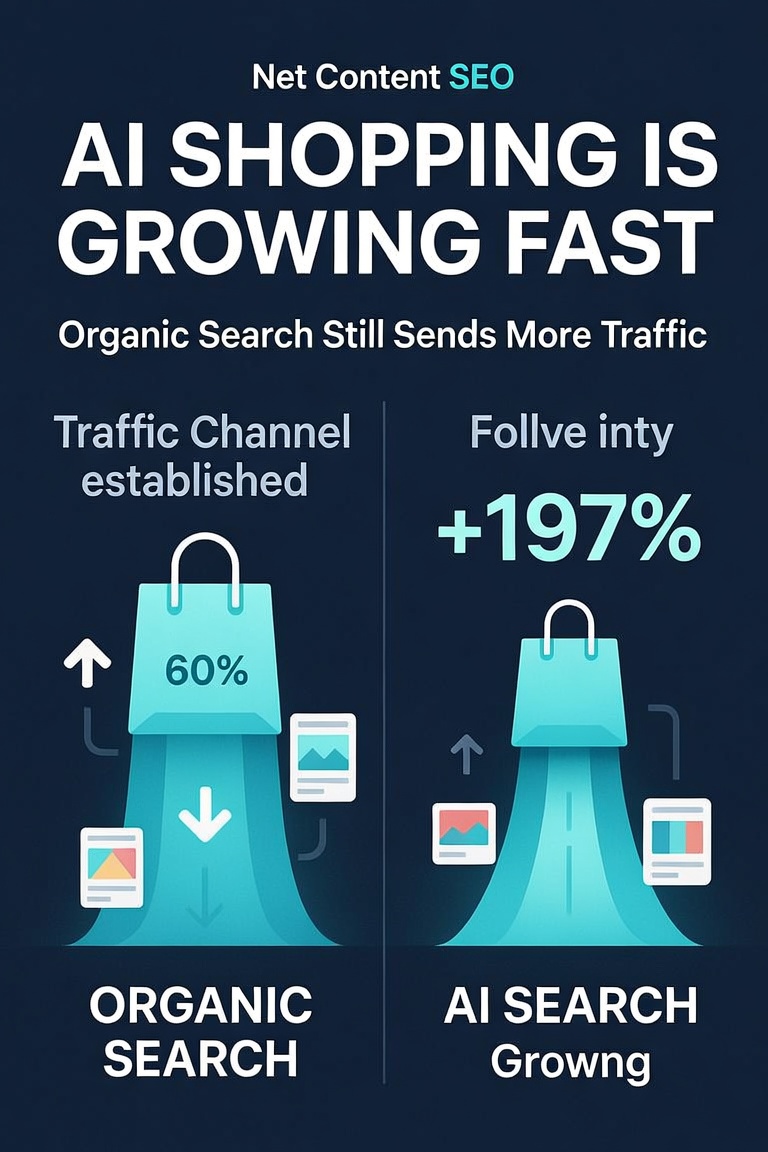 AI Shopping Is Growing Fast. Organic Search Still Sends More Traffic.