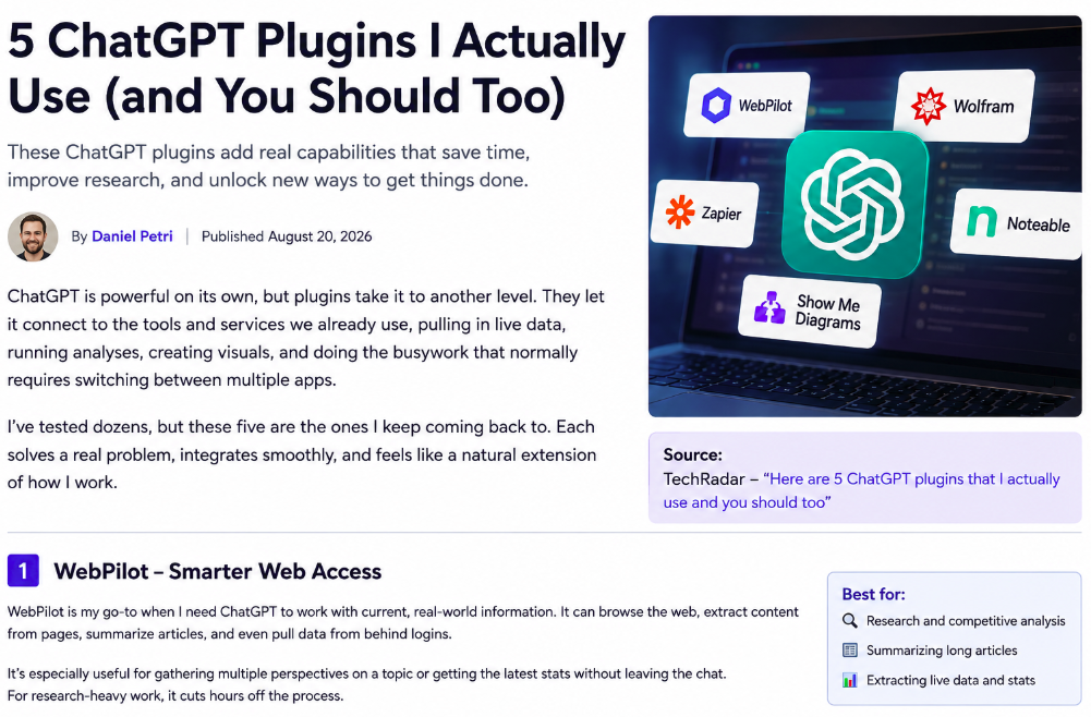 The Best ChatGPT Plugins Are the Ones That Turn Conversation Into Action