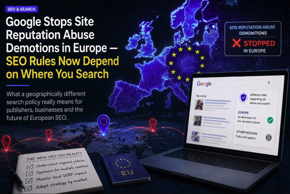 Google Stops Site Reputation Abuse Demotions in Europe — SEO Rules Now Depend on Where You Search