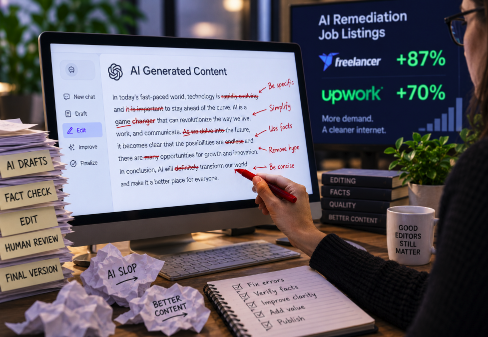 The AI Slop Cleanup Economy Is Growing Faster Than AI Content Quality