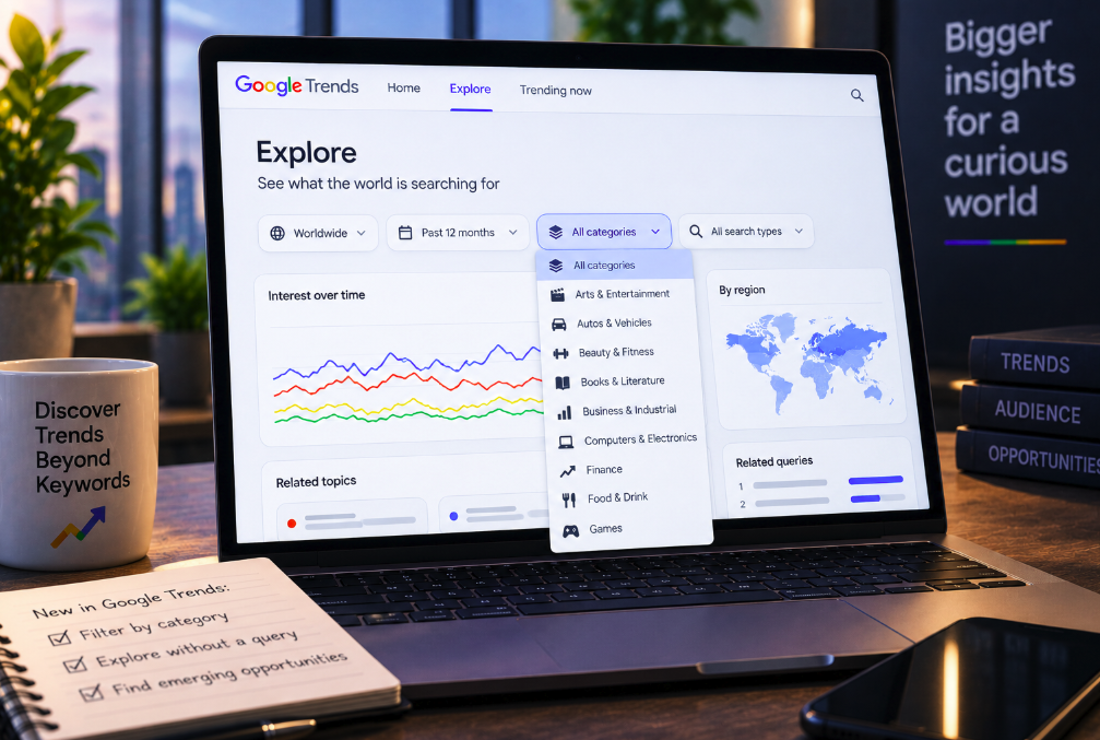 Google Trends Adds Category-Level Search Discovery