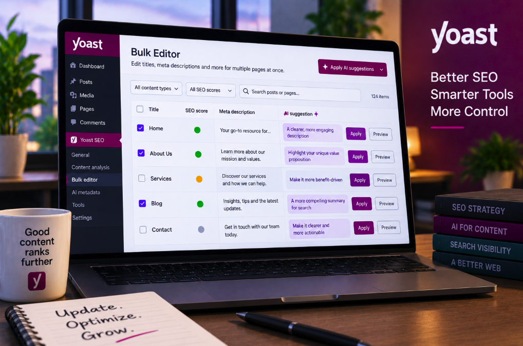Yoast SEO 28.4 Expands Bulk AI Metadata Editing