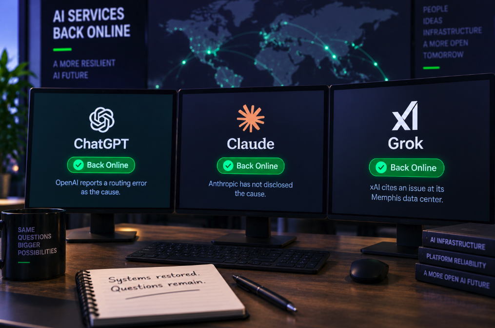ChatGPT, Claude and Grok Are Back — but Their Simultaneous Outages Remain Unexplained