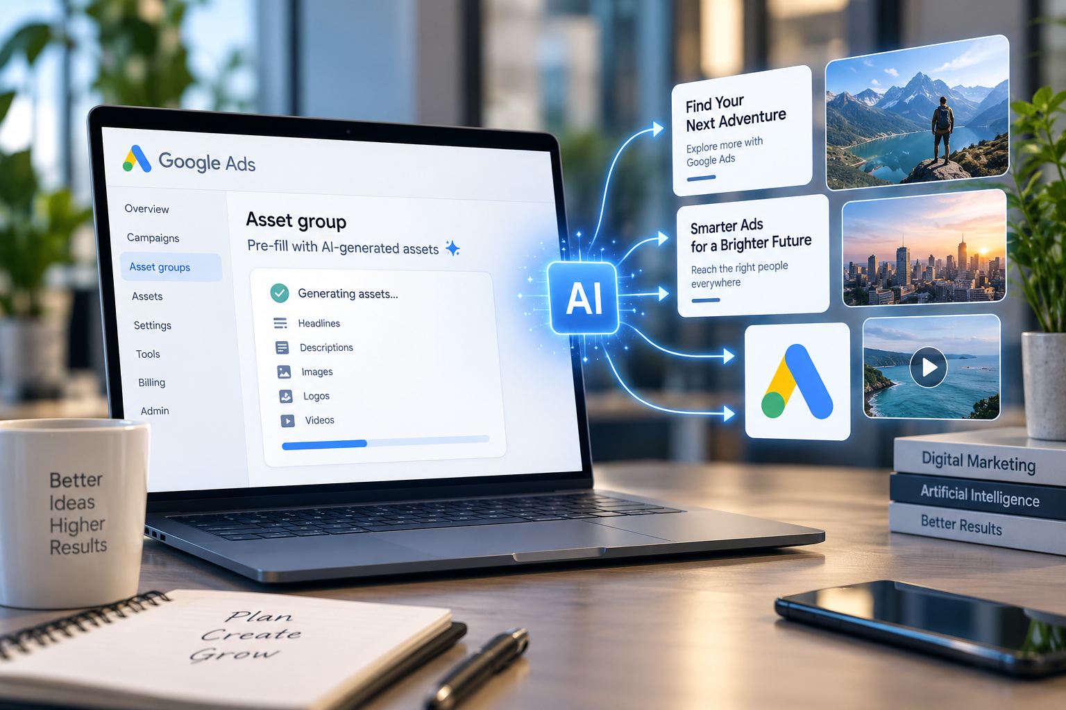 Google Ads Can Now Pre-Fill Asset Groups With AI-Generated Assets