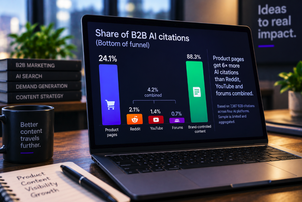 Product Pages Beat Reddit Six to One for Bottom-of-Funnel AI Citations