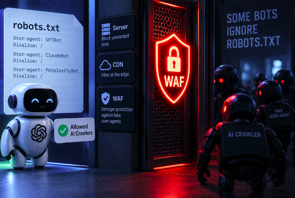 Robots.txt Asks AI Crawlers to Leave — a WAF Actually Locks the Door