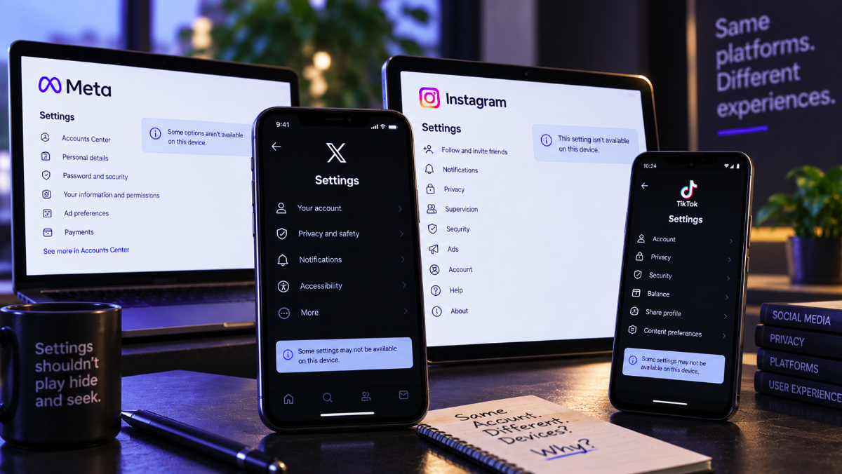 When Social Media Settings Disappear, the Missing Button May Not Be a Bug