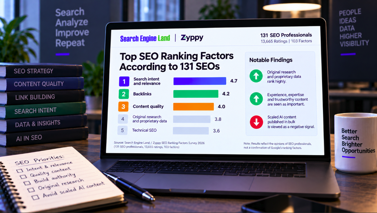 131 SEOs Still Rank Backlinks Second—While Scaled AI Content Lands Among the Negative Signals