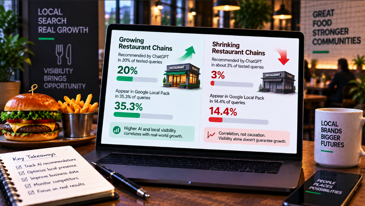 Growing Restaurant Chains Were Recommended by ChatGPT Seven Times More Often Than Shrinking Rivals
