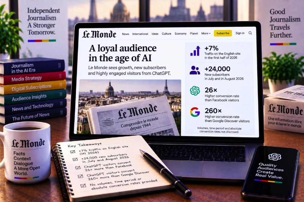 Le Monde Says ChatGPT Visitors Convert 260 Times Better Than Google Discover
