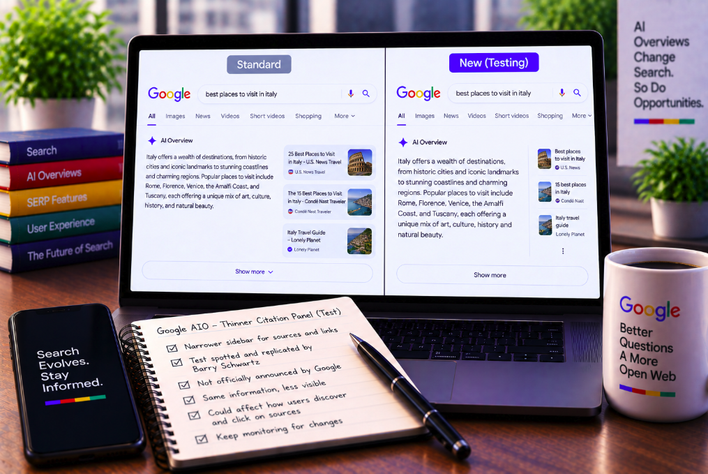Google Is Testing a Less Visible Citation Panel Inside AI Overviews