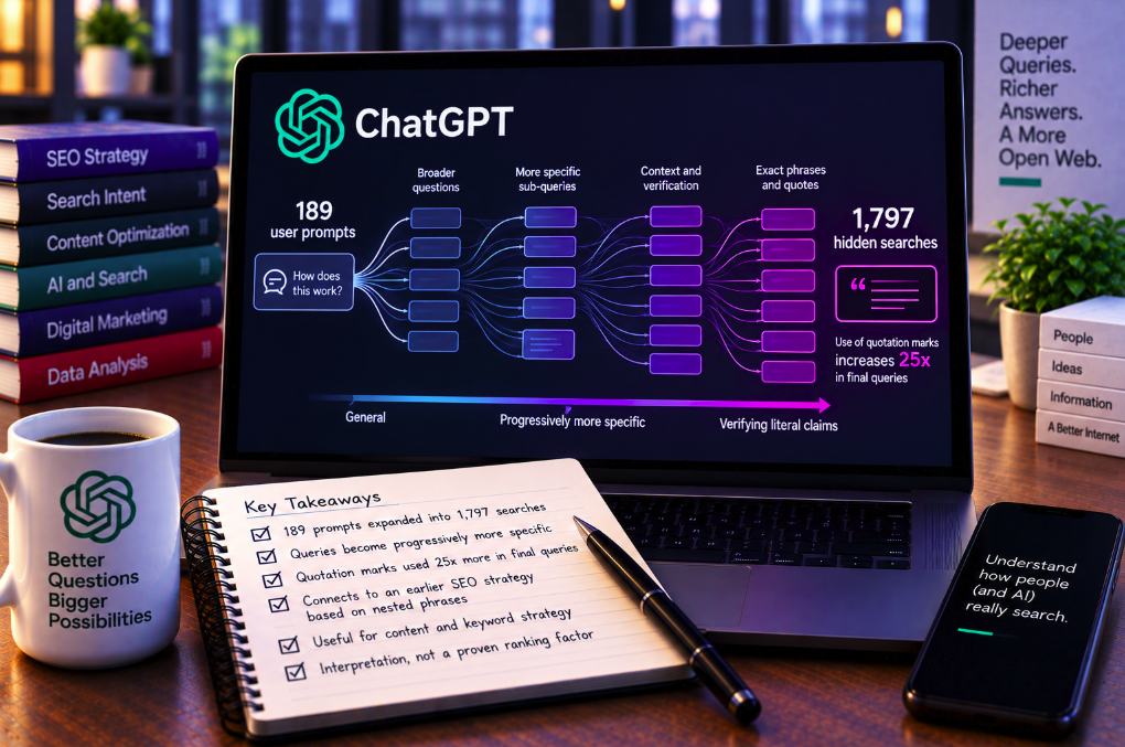 ChatGPT Turned 189 Prompts Into 1,797 Hidden Searches—and Exact Quotable Phrases Appeared at the End of the Funnel