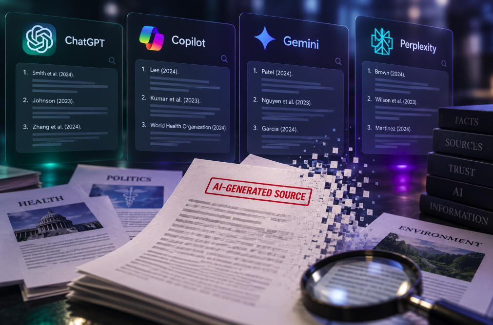 ChatGPT, Gemini, Copilot and Perplexity Cited AI-Generated Sources in About 16% of Cases