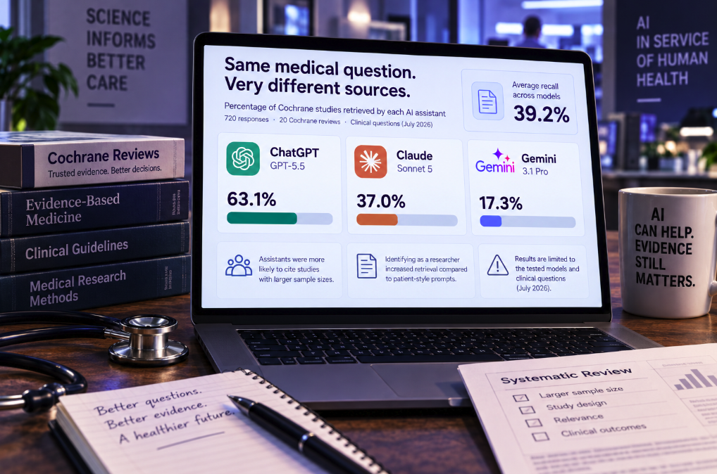 ChatGPT Retrieved 63% of Expert-Selected Clinical Studies—Gemini Found Just 17%