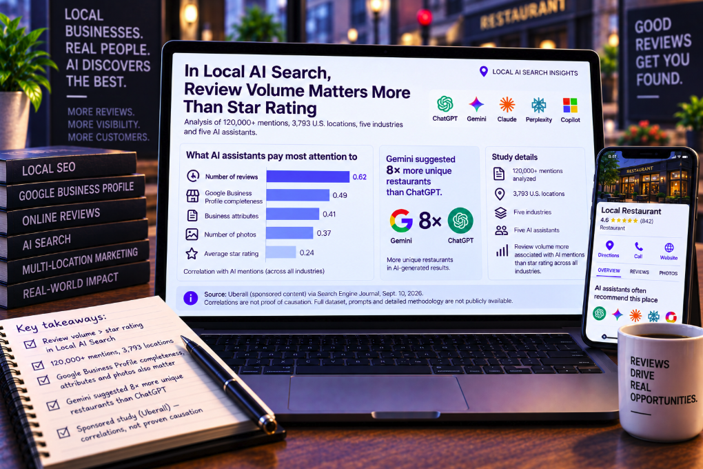 AI Assistants May Care More About How Many Reviews a Local Business Has Than Its Star Rating