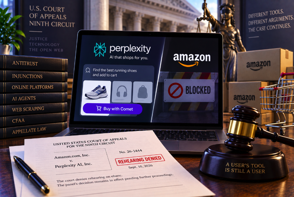 Amazon Fails to Restore Its Block on Perplexity’s Shopping Agent—Strengthening the “AI Is a User Tool” Precedent