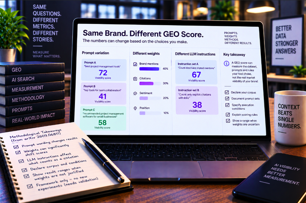 Your GEO Visibility Score May Describe the Prompts Your Tool Chose—not the AI Search Market Your Customers Actually Use