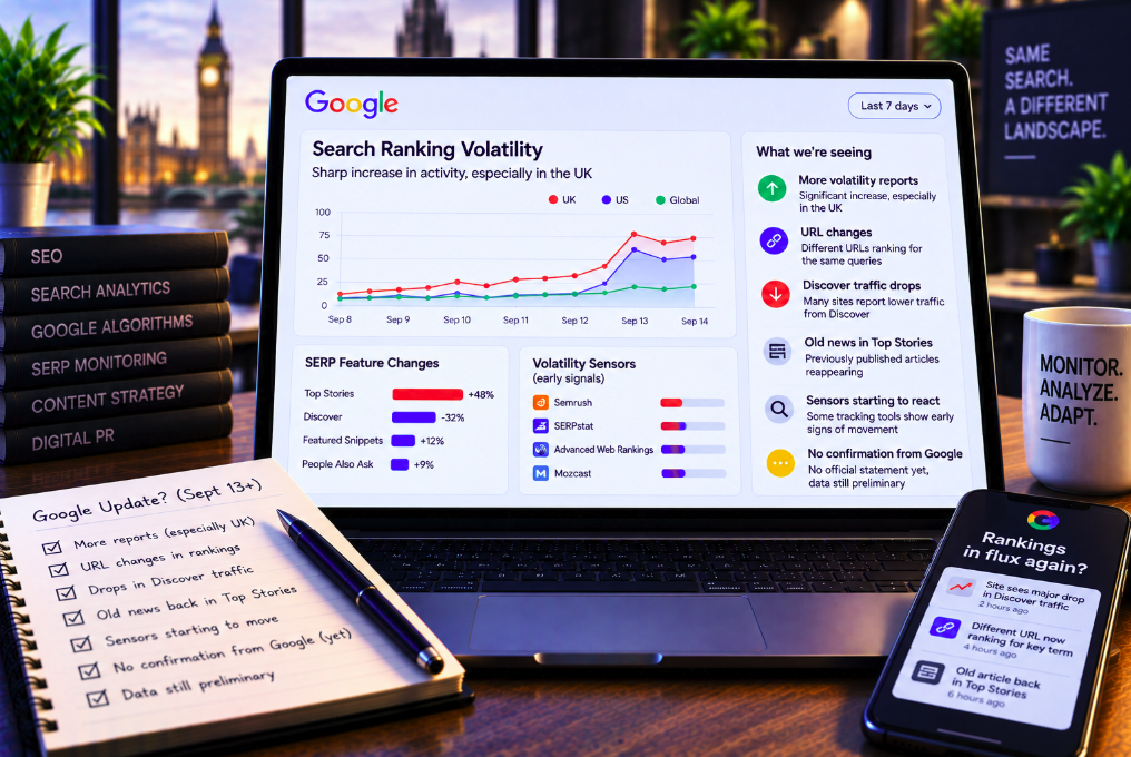 Google Rankings Are Moving Again After the September 13 Reversal—But the Volatility Sensors Are Only Starting to Catch Up