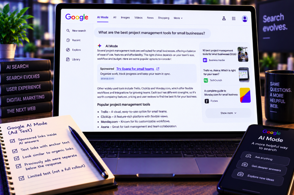 Google Is Testing Sponsored Links That Look Like Native Citations Inside AI Mode Answers