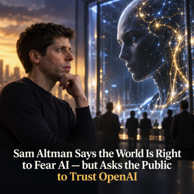 Sam Altman Says the World Is Right to Fear AI — but Asks the Public to Trust OpenAI