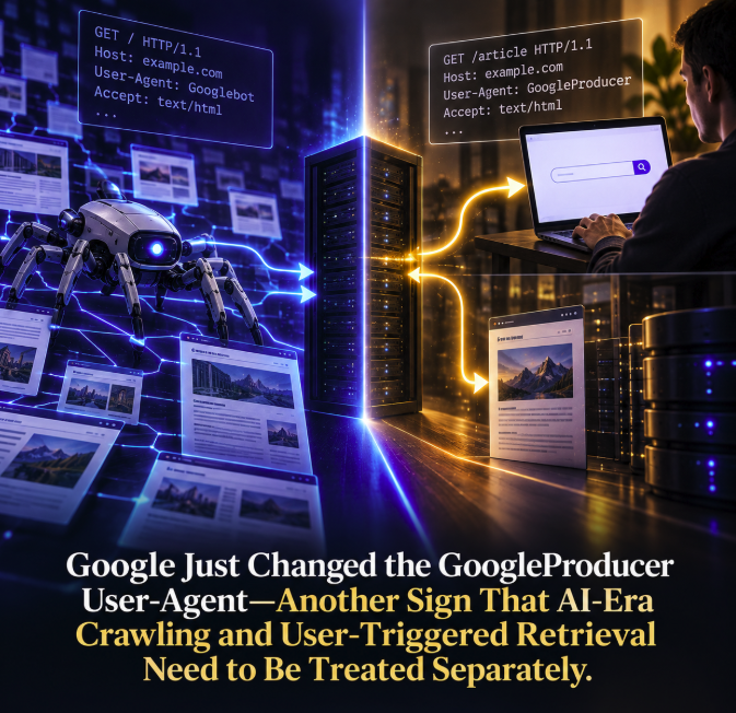 Google Just Changed the GoogleProducer User-Agent—Another Sign That AI-Era Crawling and User-Triggered Retrieval Need to Be Treated Separately