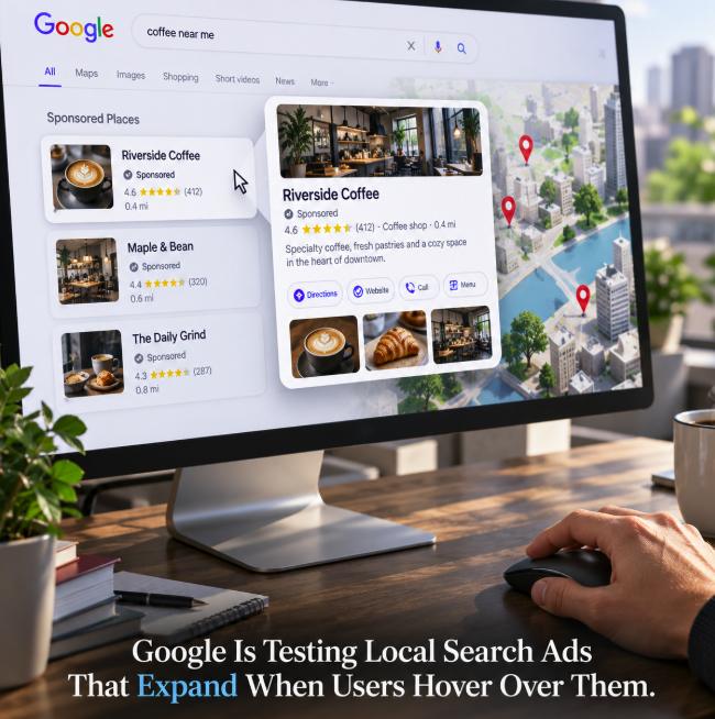 Google Is Testing Local Search Ads That Expand When Users Hover Over Them