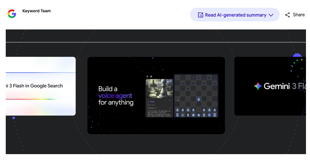 Google AI Updates – Dicembre 2025: tutte le novità su Gemini 3 Flash, Disco e l’AI di domani
