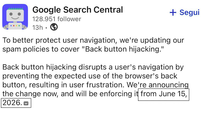 Google Updates Spam Policies To Target “Back Button Hijacking” – Early Signals On UX Control