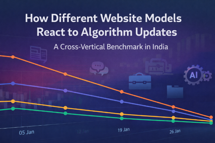 How Different Website Models React to Algorithm Updates: A Cross-Vertical Benchmark in India
