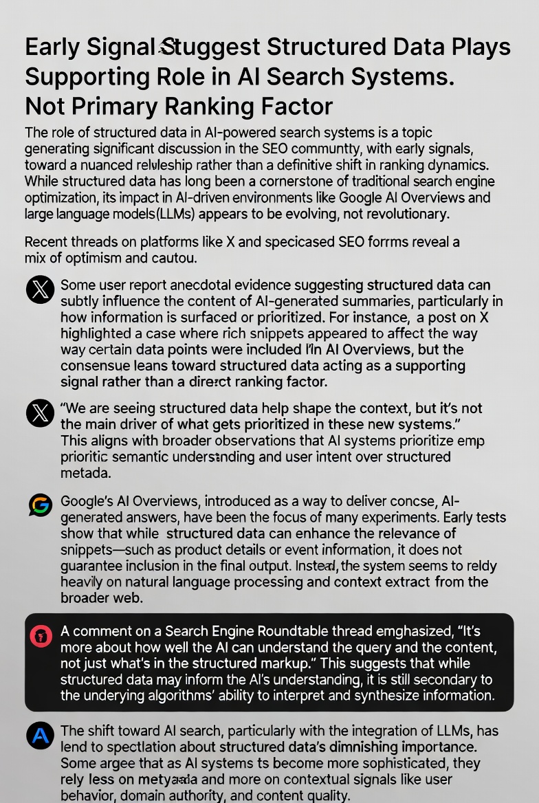 Structured Data May Still Matter For AI Search — But Likely As A Supporting Signal